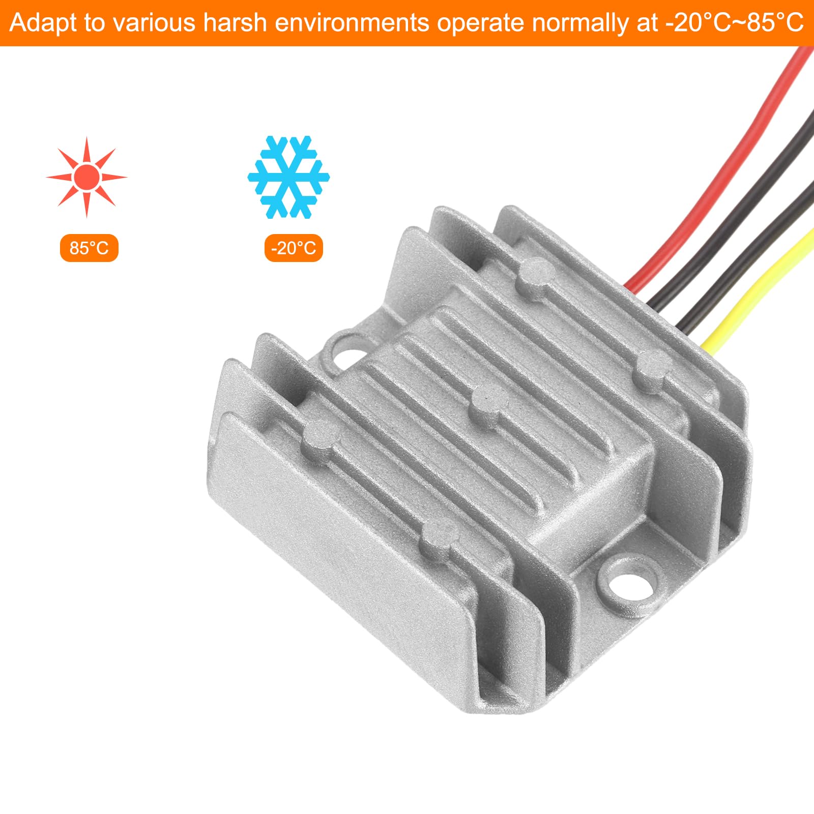 QUARKZMAN DC 12V zu DC 19V Spannungswandler 3A 57W Step UP Spannungsregler IP67 Wasserdichter Transformator Stromversorgungsmodul Netzteil für Auto LKW Solaranlage