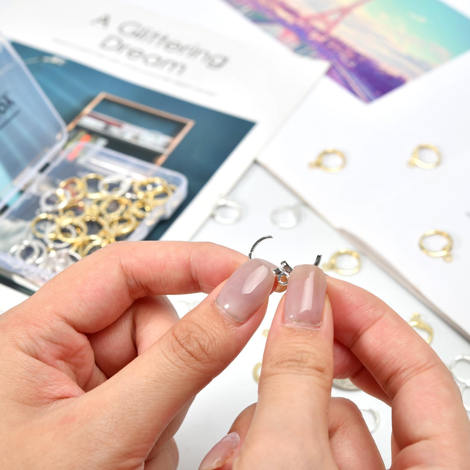 60pcs Mix 14K Gold and Silver Filled Hoop Huggie Earring Hooks,Hypoallergenic Dangle Tarnish Resistant Gold Lever Back Earring Hooks Earwire for Jewelry Making Supplies (Gold/Silver) - Image 5