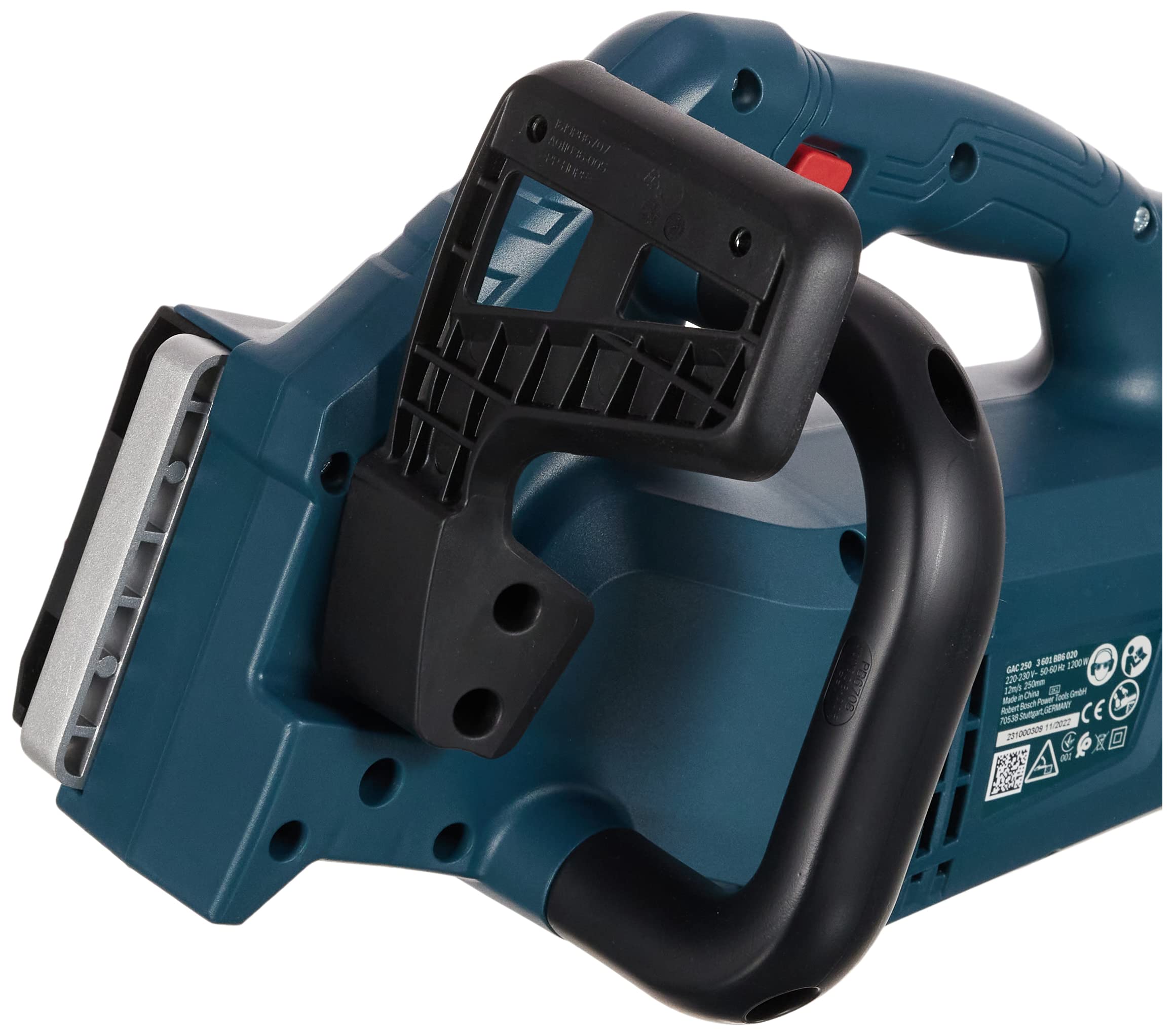 Bosch Professional: Sierra para bloques de hormigón aireado GAC 250 (velocidad de la cadena 12 m/s, tamaño de cadena de 3/8 pulgadas, longitud de guía de 250 mm)