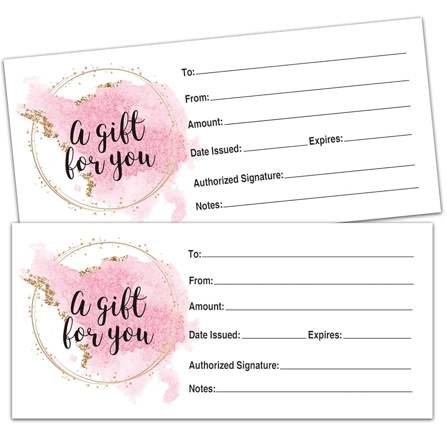Amazon.com : 25 Blank Gift Certificates for Small Business, Clients or As Luxury Holiday Vouchers, Massage, Hair & Nail Salon Spa, Restaurants, DIY Coupon Cards for Birthday, Him & Her. : Office Products amazon-com-25-blank-gift-certificates-for-small-business-clients-or-as-luxury-holiday-vouchers-massage-hair-nail-salon-spa-restaurants-diy-coupon-cards-for-birthday-him-her-office-products
