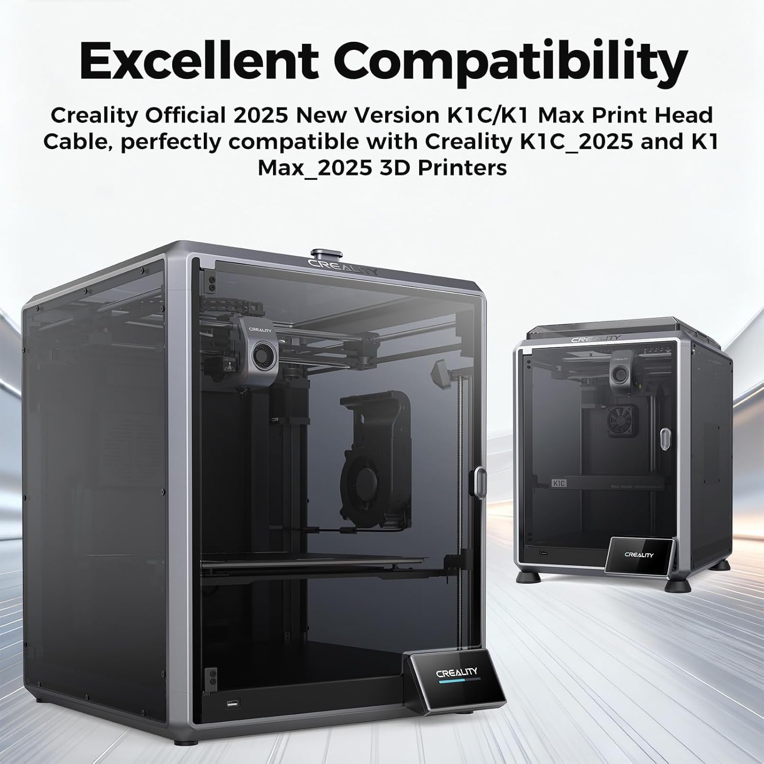 Creality Oryginalny kabel głowicy drukującej do K1C/K1 Max 2025, oryginalny kabel adaptera Hotend, kabel głowicy narzędziowej, płaski kabel FPC do drukarki 3D (tylko do nowej wersji 2025)