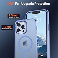 Vista 157 de SUPFINE Funda magnética para iPhone 11 con protector de pantalla (compatible con MagSafe) (protección contra caídas de grado militar), translúcida