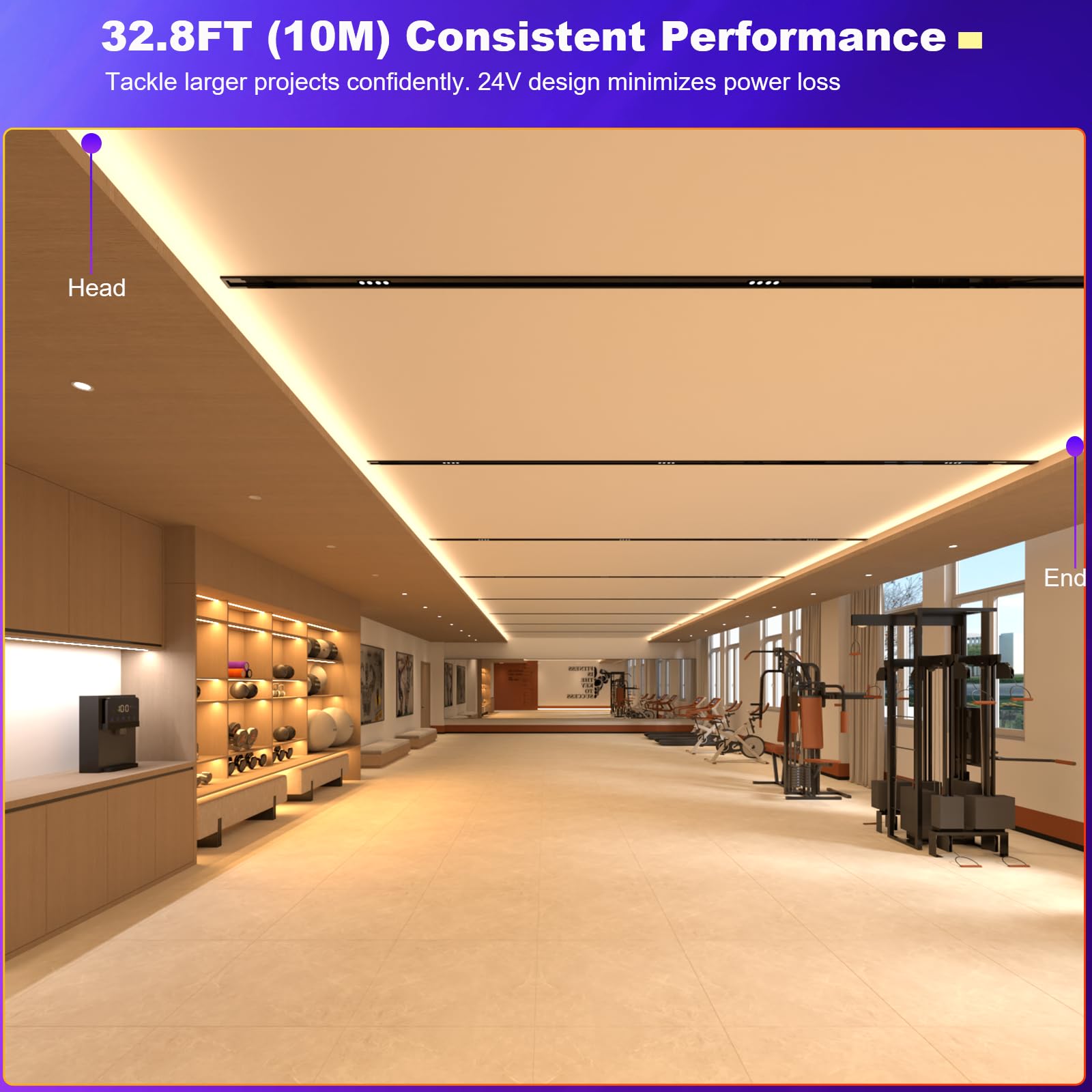 JOYLIT 10M RGBW COB LED Streifen 24V Innen, RGB + 3000K Warmweiß 4-in-1 Farbwechsel Punktfrei 5-PIN LED Band 784 LEDs/m, 19W/m Mehrfarbige Lichtleiste für Schlafzimmer, Party (Nur Lichtstreifen)
