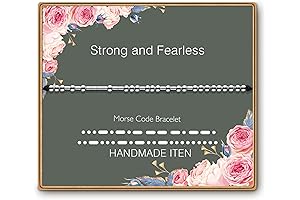 Sparkling Morse Code Bracelets for Women,Friendship Inspirational Gifts for Women Mom Wife...