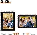 Giftgarden 4x6 Picture Frame Black, 4 by 6 Thin Photo Frame for Wall and Tabletop Display, Single