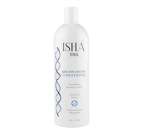 ISHA DNA Sistema de tratamiento de queratina acondicionador sin sulfatos y parabenos perfecto para cabello tratado con queratina acondicionador con ISHA DNA Sistema de tratamiento de queratina acondicionador sin sulfatos y parabenos perfecto para cabello tratado con queratina acondicionador con