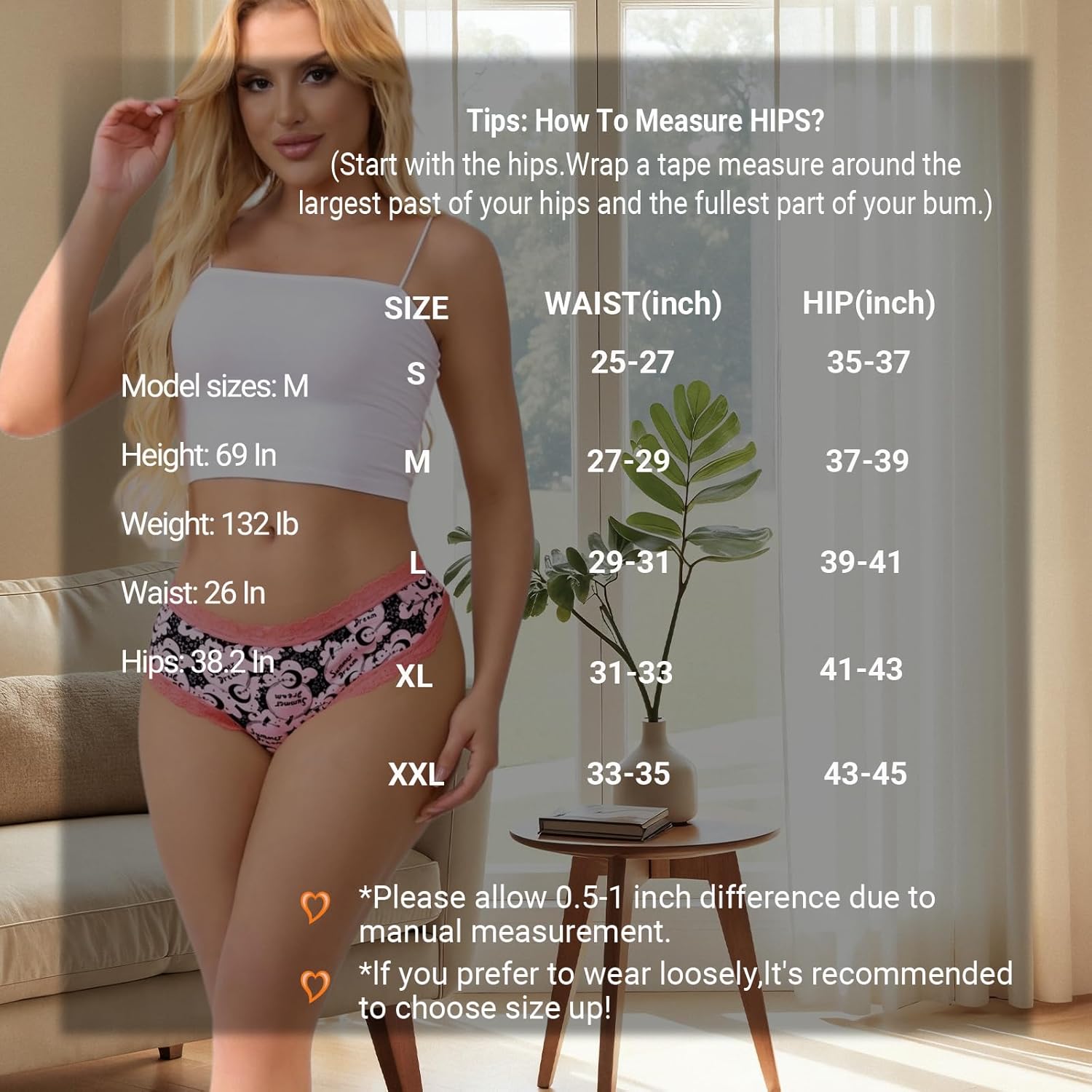 Women's Gothic Lace Hipster Panties 5~6Pack:Moon Eyes Mystical Print,Black Low Rise Bikini Soft Comfy Sexy Underwear - Image 7