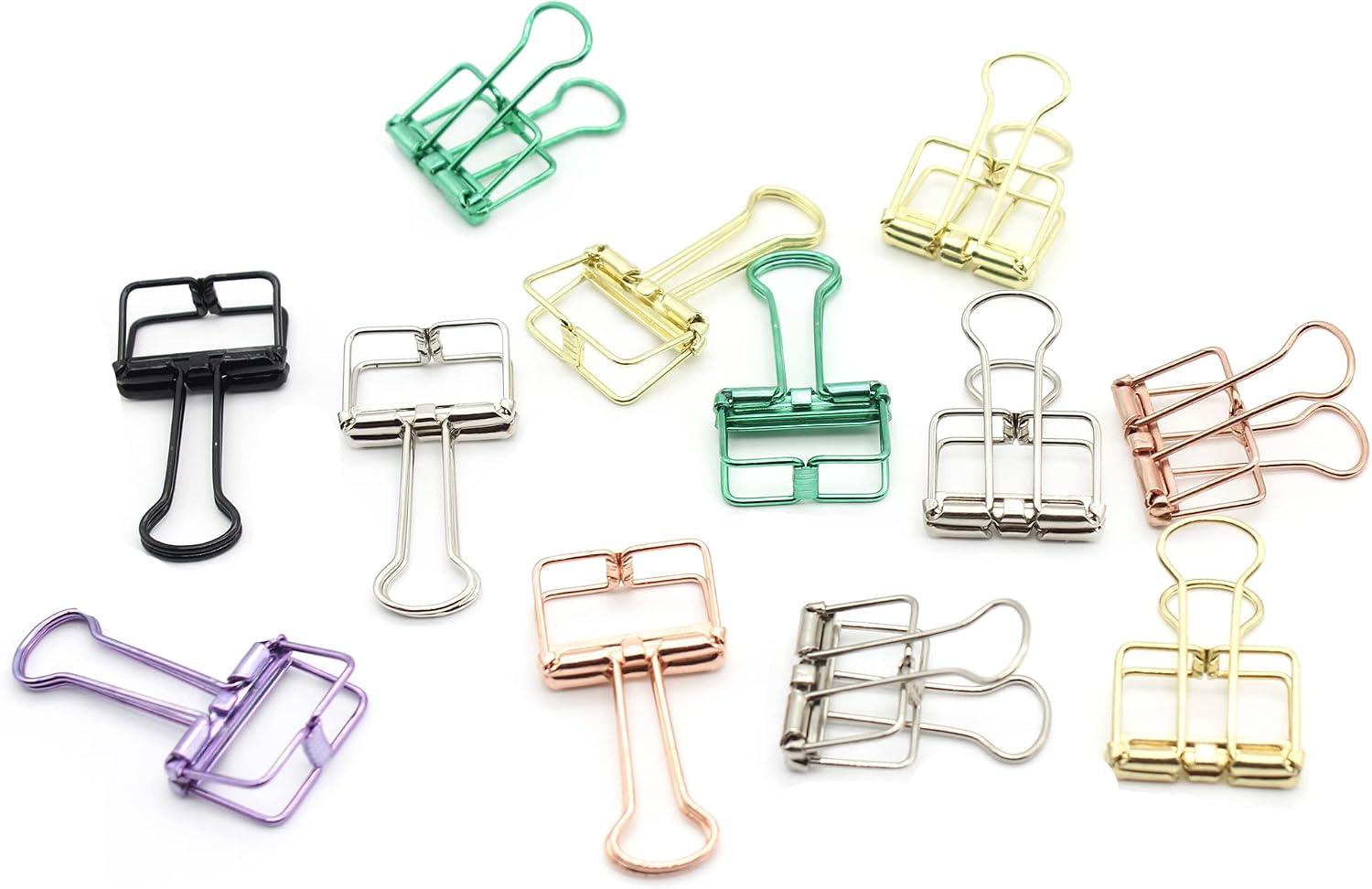 50 Pack Multi-Purpose Metal Wire Binder Clip Set, Paper Binder Clips, 1.57 Inch, Paper Clips,for Office, Home, School, Small, Black image 5