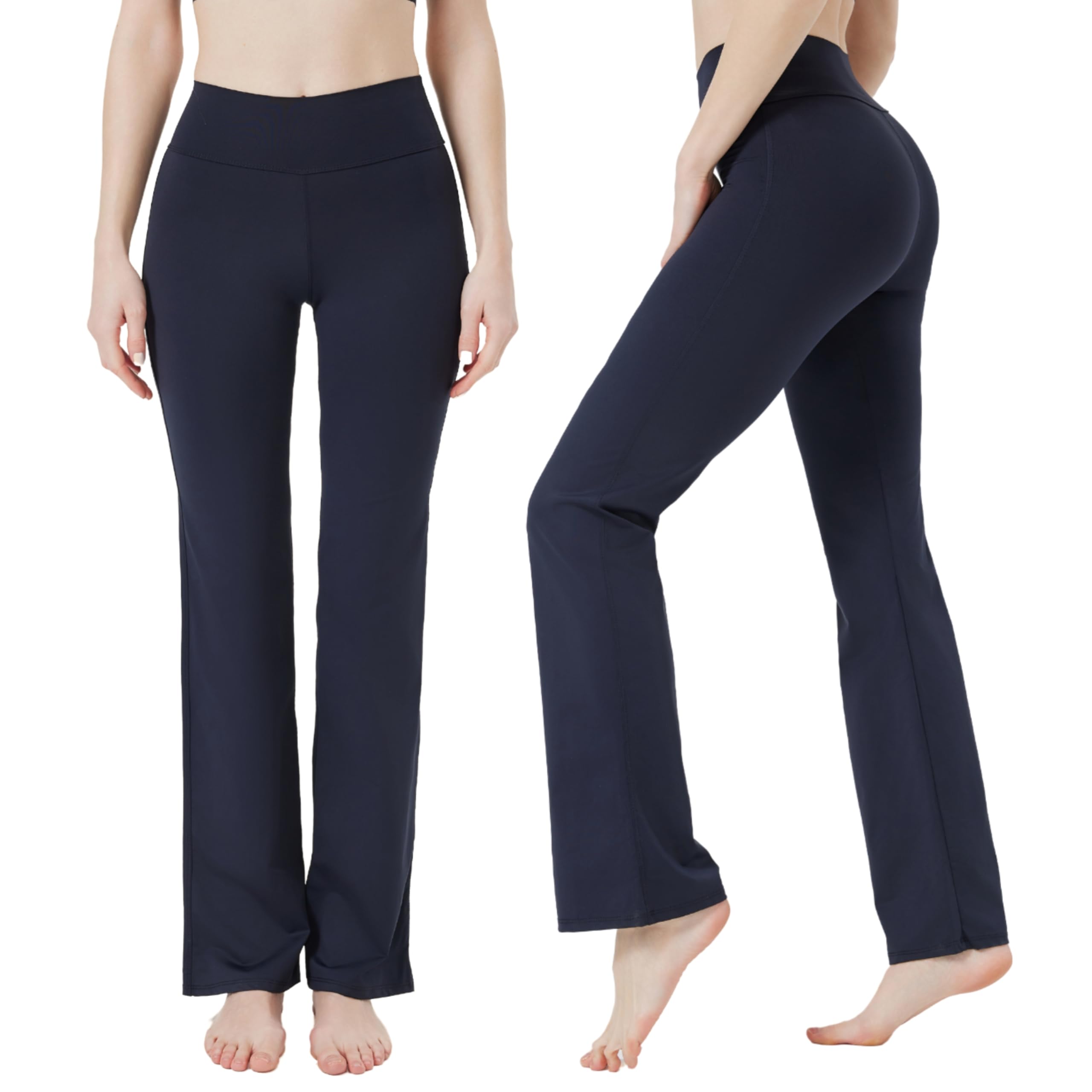 ANAISSA Leggins Mujer Flare Mónaco. Mallas Mujer Moldeadores. Leggins Deportivos Mujer Tejido Transpirable. Mayas Deportivas Cintura Alta y Suave.
