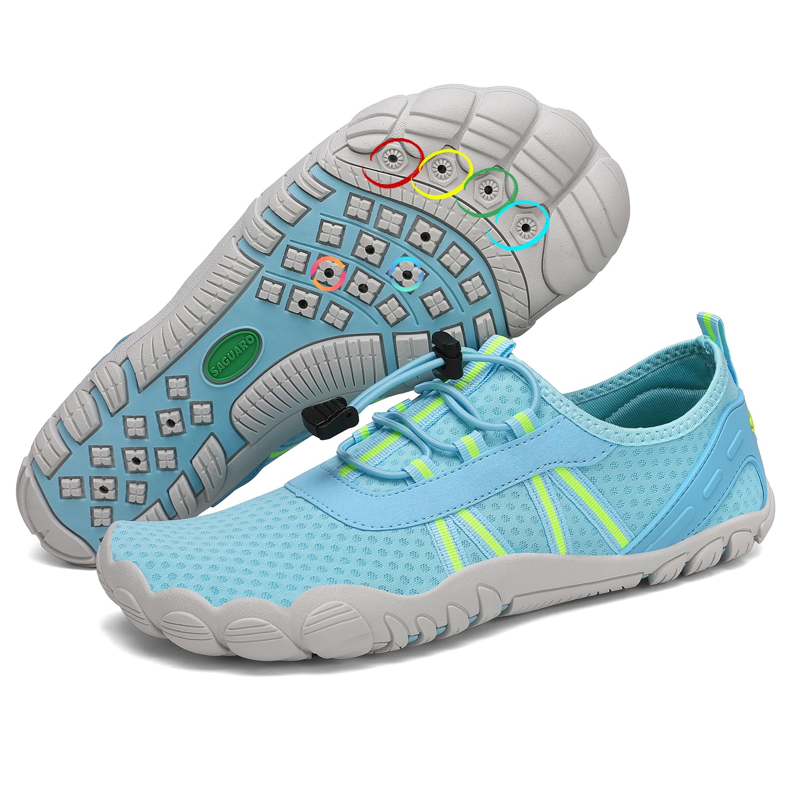 SAGUARO Badeschuhe Damen Herren Wasserschuhe Schwimmschuhe Schnelltrocknende Aquaschuhe Gr.36-48