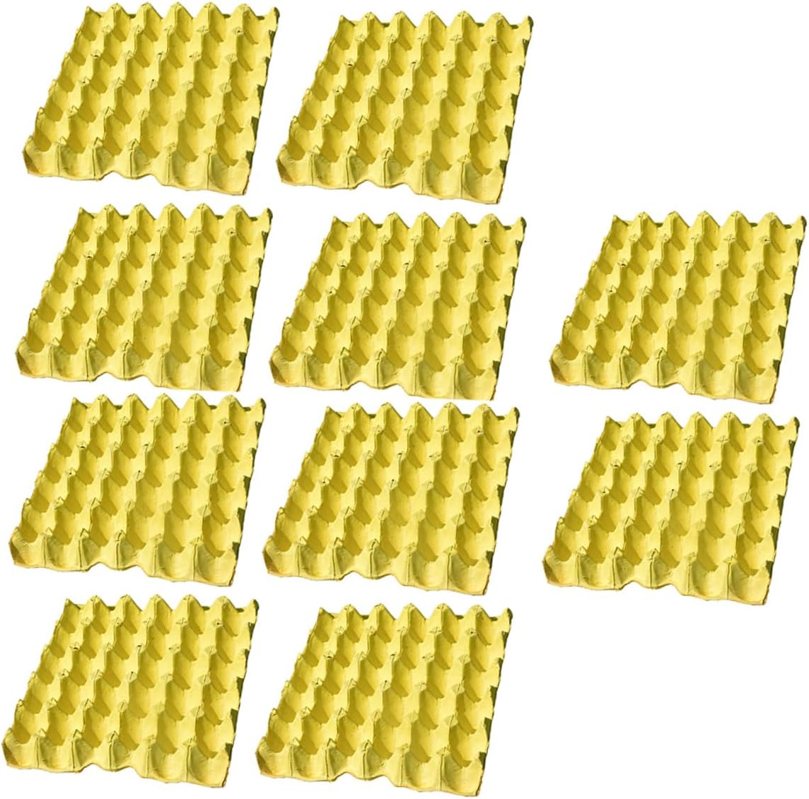 10pcs DIY Paper Pulp Egg Storage Trays 30-egg Holder Containers for Refrigerator, Eco-conscious Egg Organizer Rack for Household Fridge Use