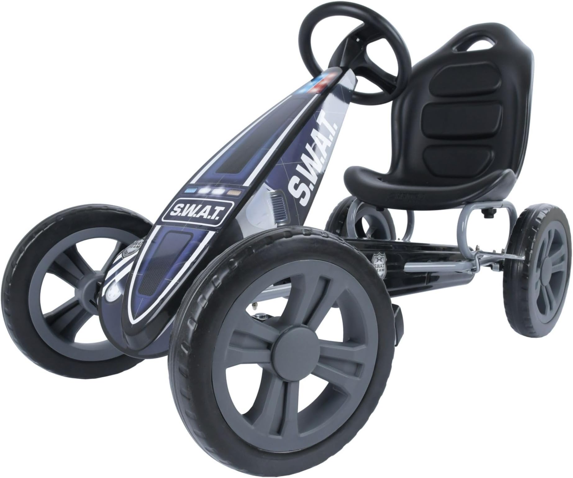 Cyclone Pedal Go Kart with Adjustable Bucket Seat for Kids Ages 4 to 8, S.W.A.T.