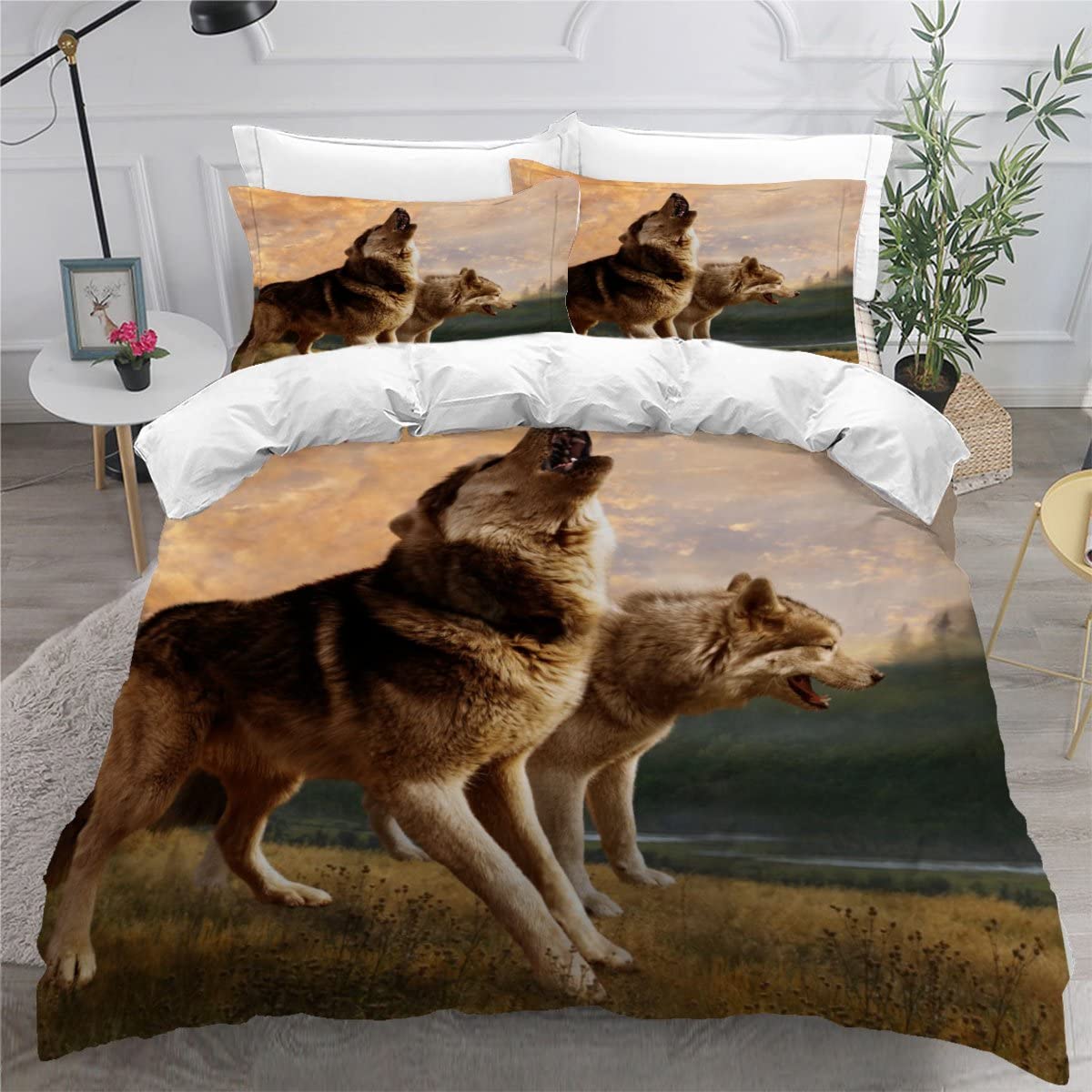 Loup housse de couette microfibre avec zip contre le calvaire des boutons