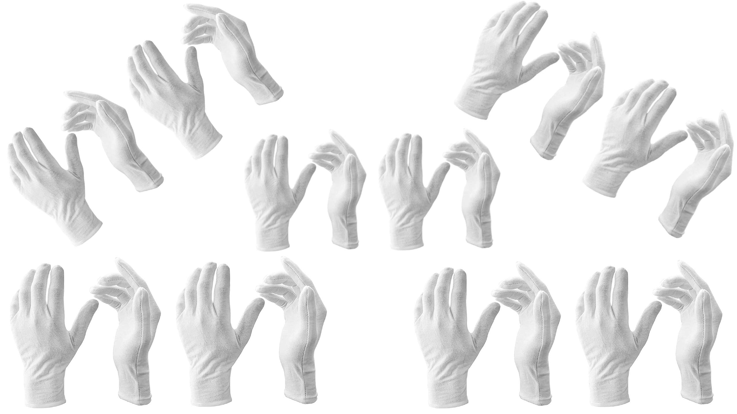 harddo ® (10 Pairs Cotton Hand Gloves, Re-usable, Washable, to Protect from Fine Dust, Air-Pollution. Free Size.