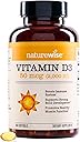 NatureWise Vitamin D3 2000iu (50 mcg) 1-Year Supply for Immune Support, Healthy Muscle Function, and Bone Health - Non-GMO, Gluten Free in Organic Extra Virgin Olive Oil, (Mini Softgel), 360 Count
