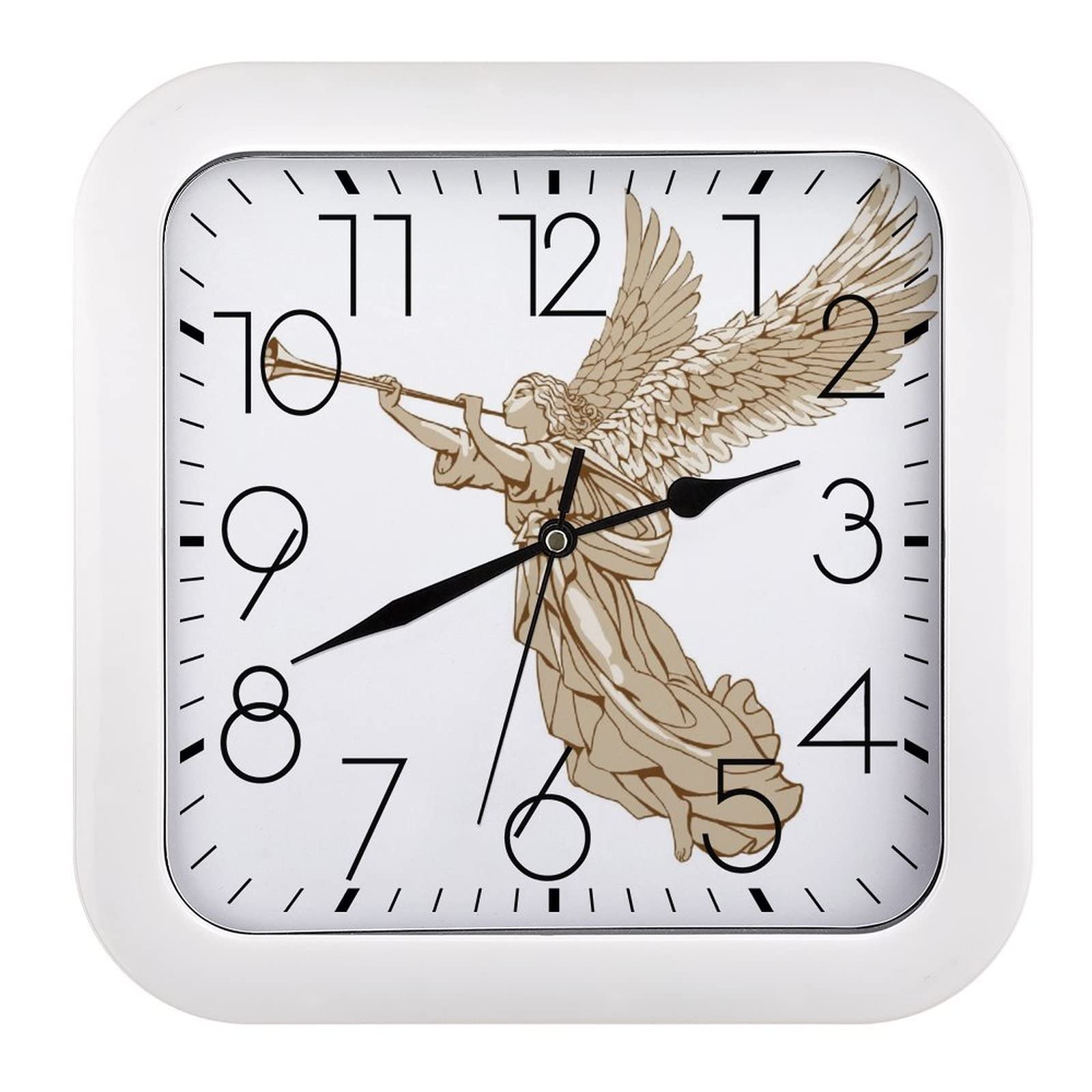 Horloge murale carrée 26cm design épuré pour salon moderne