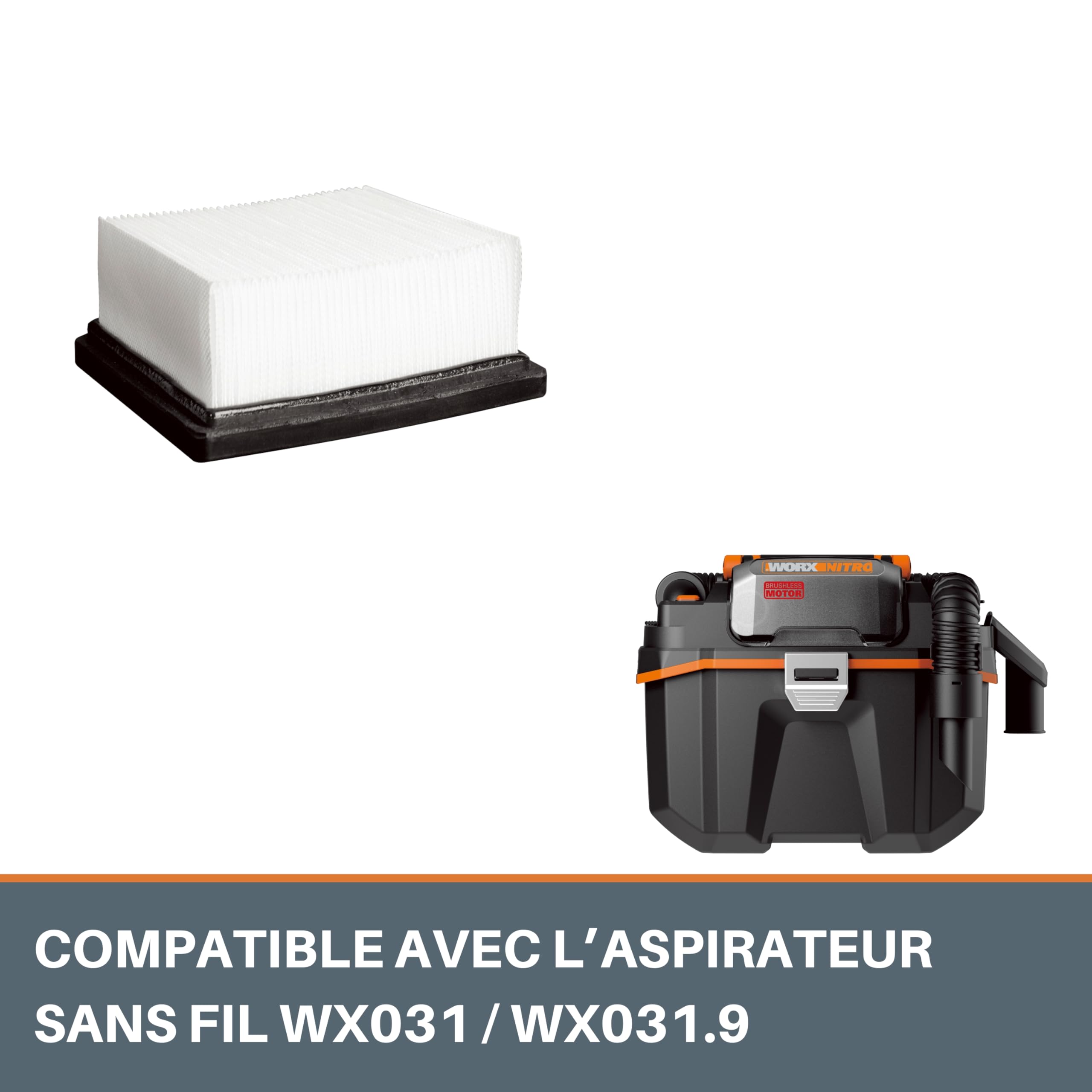 WORX WA6078 WX031 Şarjlı Süpürge İçin Yedek HEPA Filtre