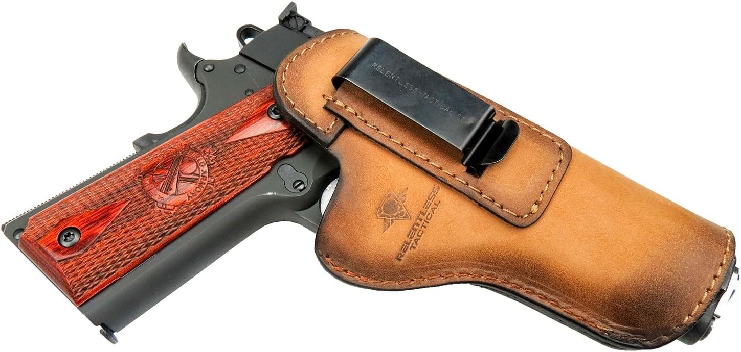 - The Defender Leather IWB Holster for 1911 Style Handguns โ Standard or Sweat Shield Versions โ Made in USA โ Fits Kimber, Colt, S&W, Sig Sauer, Ruger, Remington