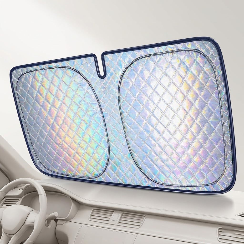 GUOQINGYUANHANG Car Windscreen Sun Shade for Hybrid 2024+ Onwards, Custom Fit Windshield Sunshade, Foldable Reflective UV Protector Sun Visor