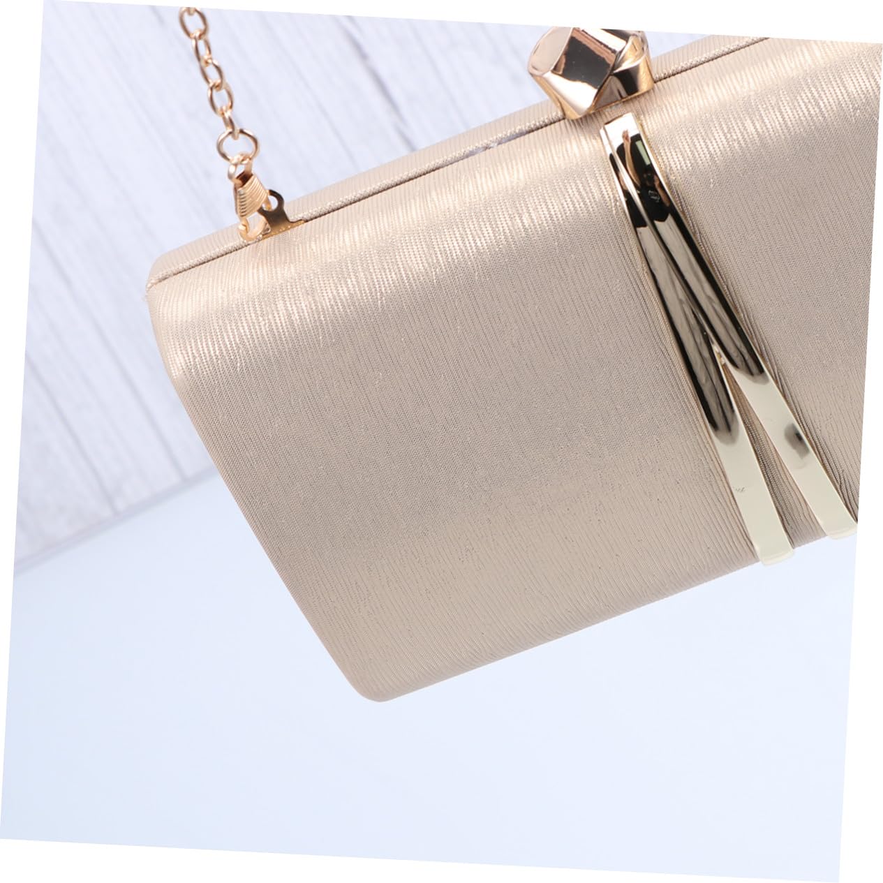 FOMIYES Bolso Mano Fiesta Mujer Elegante PU Cuero con Cadena y Estampado para Bodas Noche