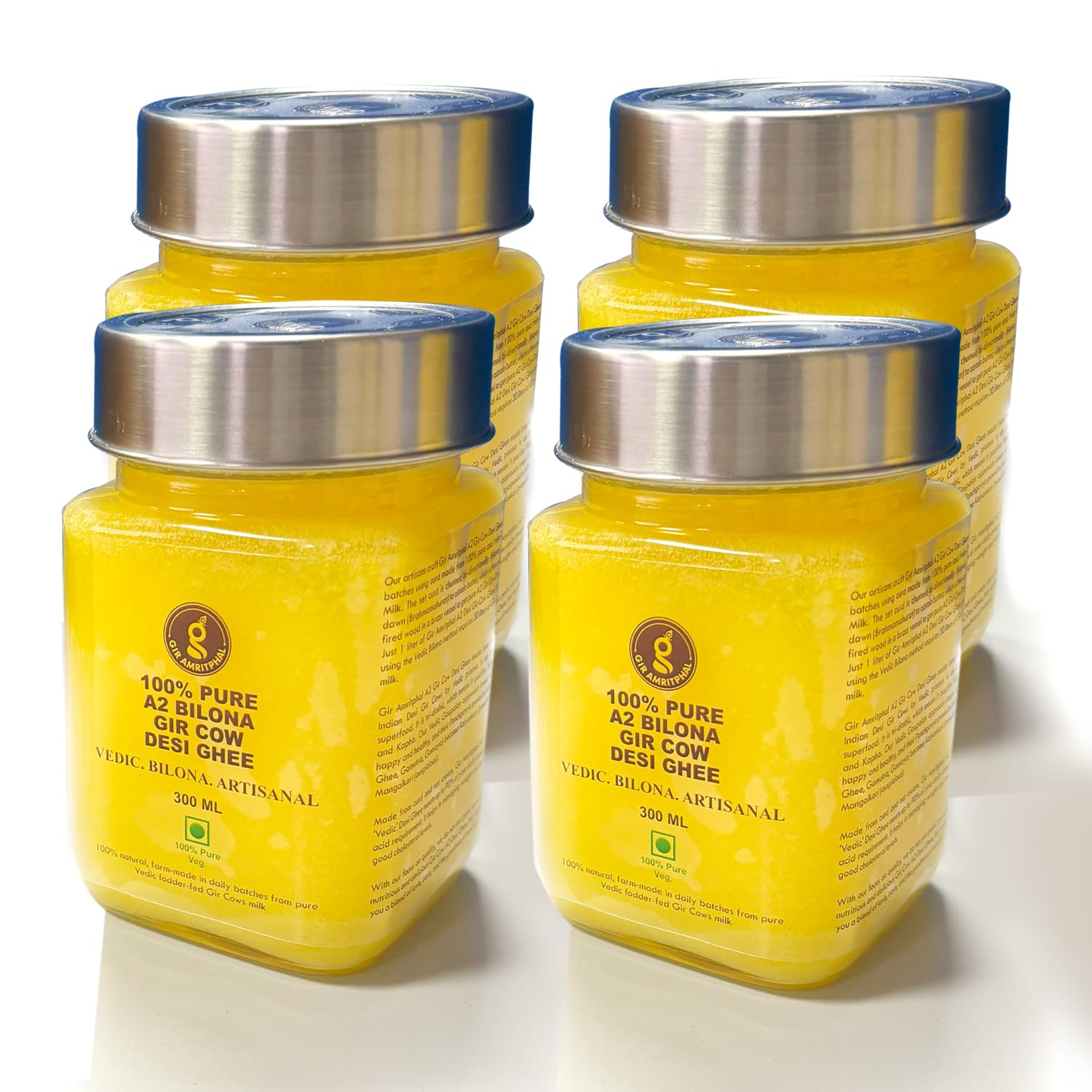 See full amazon price history chart for Gir Amritphal 100% Desi Cow A2 milk certified Ghee Bilona Method Curd-Churned Pure Natural Healthy Grassfed & Lab tasted (300-ML Pack of 4) Gir Amritphal 100% Desi Cow A2 milk certified Ghee Bilona Method Curd-Churned Pure Natural Healthy Grassfed & Lab tasted (300-ML Pack of 4) (B0D9YLMGV9) Amazon Price History, Amazon Price Tracker