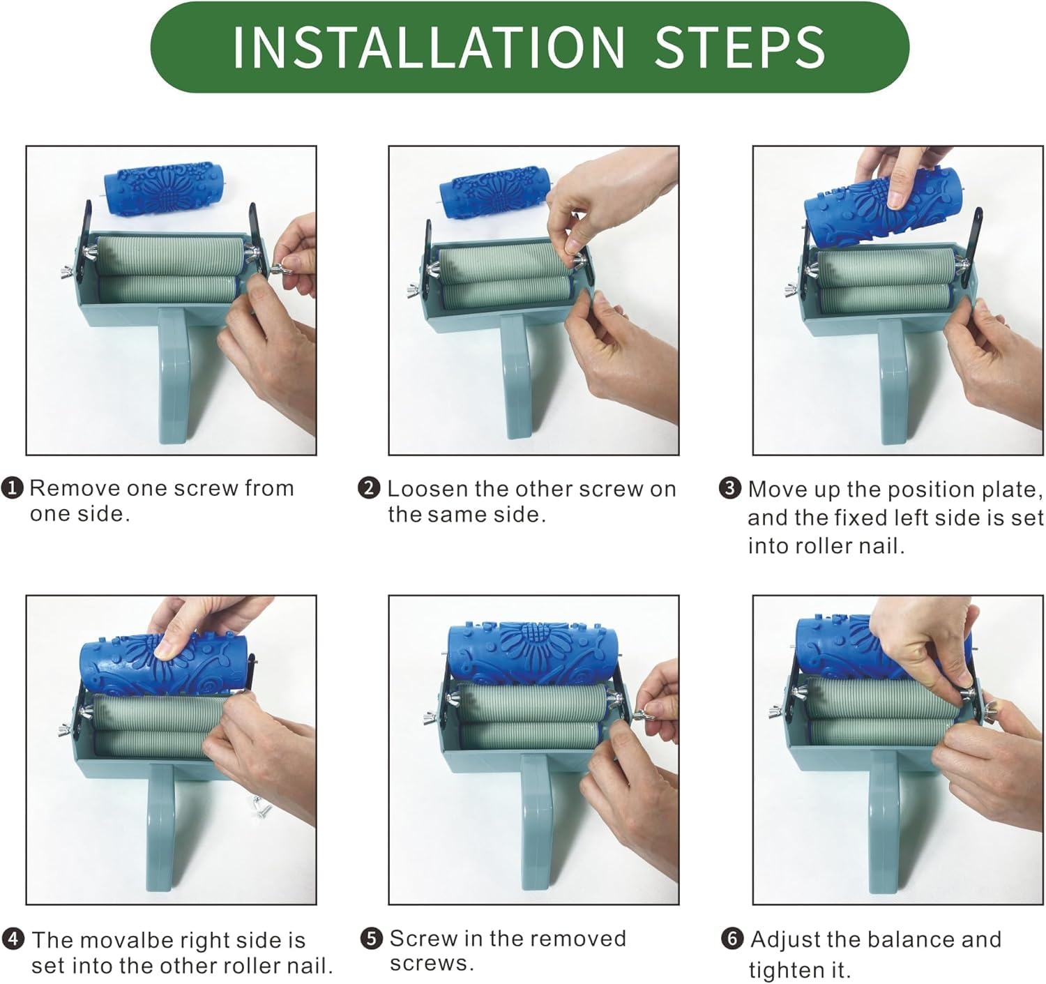 Rullo per pittura a macchina per 5 pollici Spazzola a rullo verde Decorazione della parete della casa dello strumento fai da te