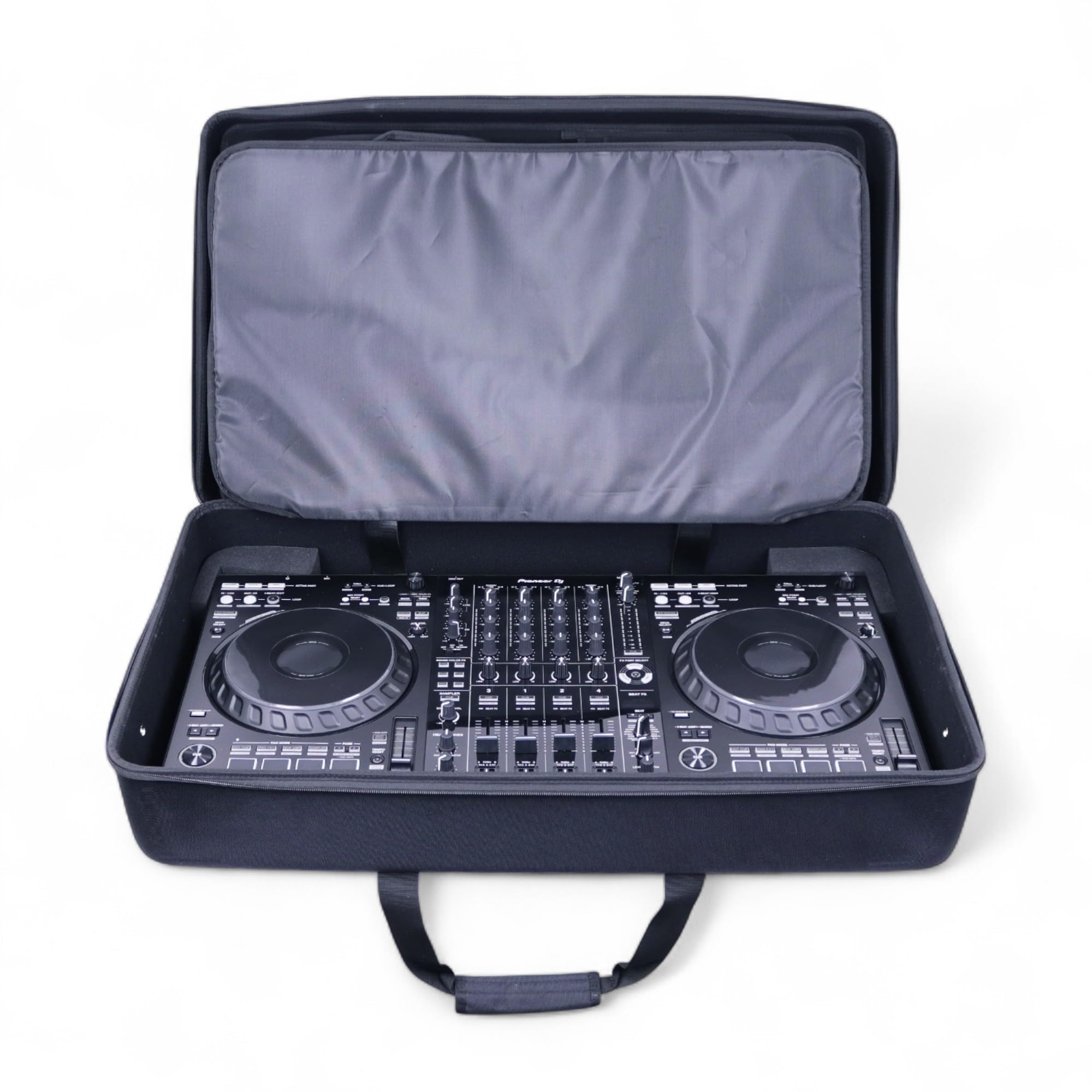 Protekt Borsa per Pioneer DDJ-FLX10 con tasche interne BFLX10IP DJ custodia rigida per controller Pioneer DJ, tasche per laptop, cuffie, cavi, Nero , 78 x 48 x 20 cm, Borsa per controller DJ