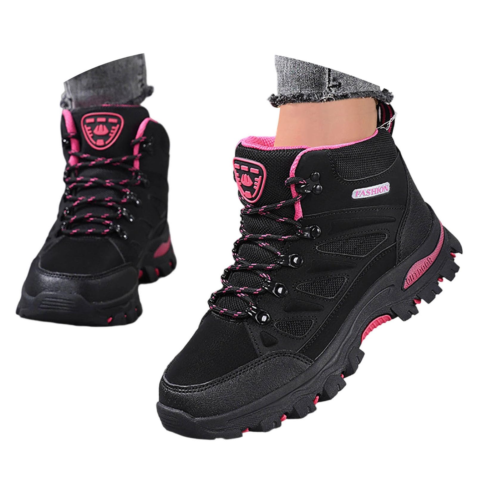 Generisch Chaussures de randonnée imperméables pour femme - Chaussures de randonnée - Chaussures de randonnée - Haute durabilité - Excellentes chaussures d'entraînement - Randonnée - Escalade