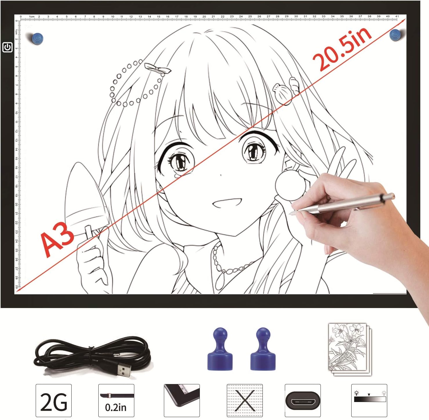 light box per tracciare l'artcraft a4 led