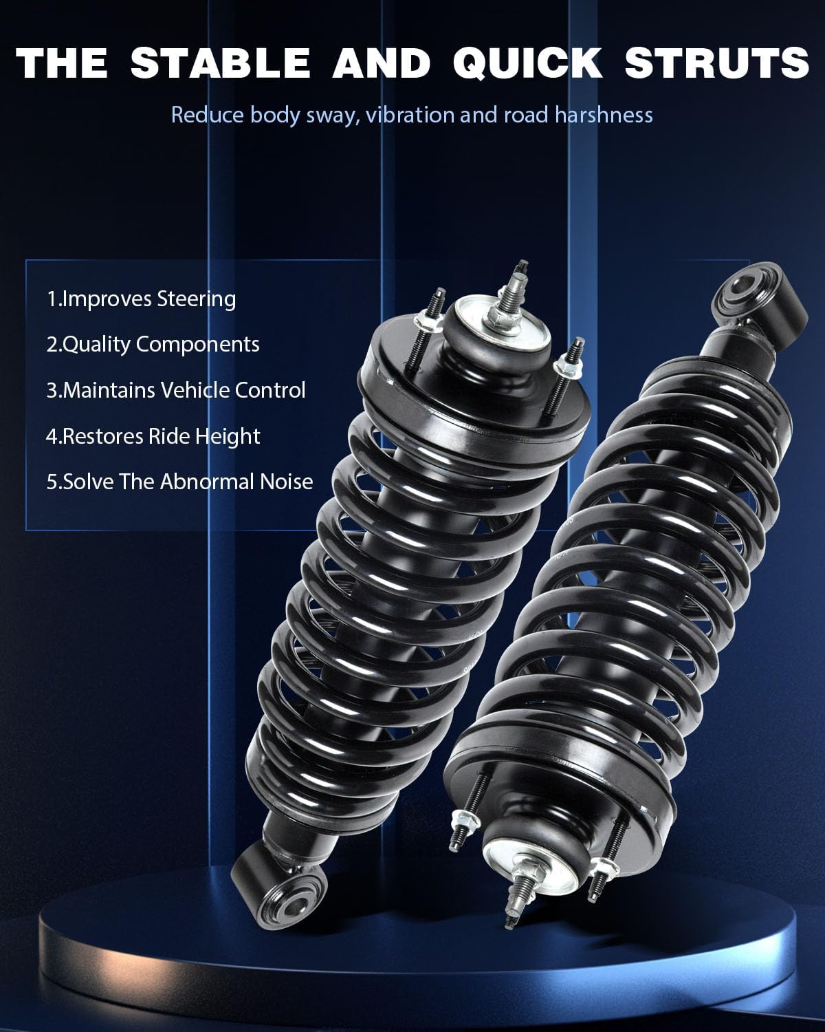 ECCPP Struts Complete Struts Spring for 2003-2011 for Ford Crown Victoria,2003-2011 for Lincoln Town Car,2003-2011 for Mercury Grand Marquis Struts Shocks for 171346 Front Struts