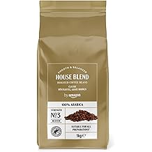 by Amazon House Blend Coffee Beans, Medium Roast, 1kg, Rainforest Alliance Certified