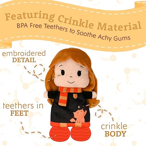 Miniatura 3 de Kids Preferred Harry Potter Hermione - Mordedor de peluche para bebés recién nacidos, niños y niñas, 10 pulgadas