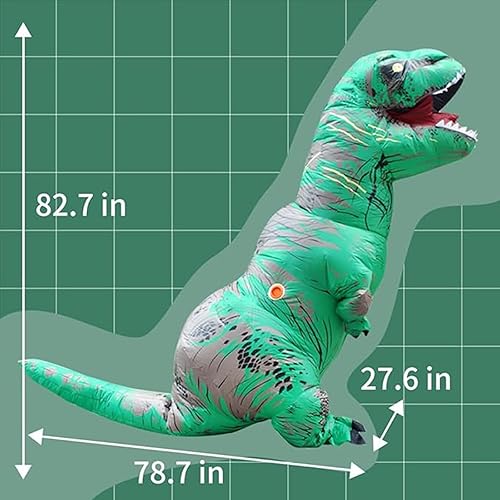 Miniatura 4 de Disfraz inflable de tiranosaurio para adultos, disfraz de dinosaurio de fantasía, disfraz de estegosaurio, disfraz para Halloween o cosplay