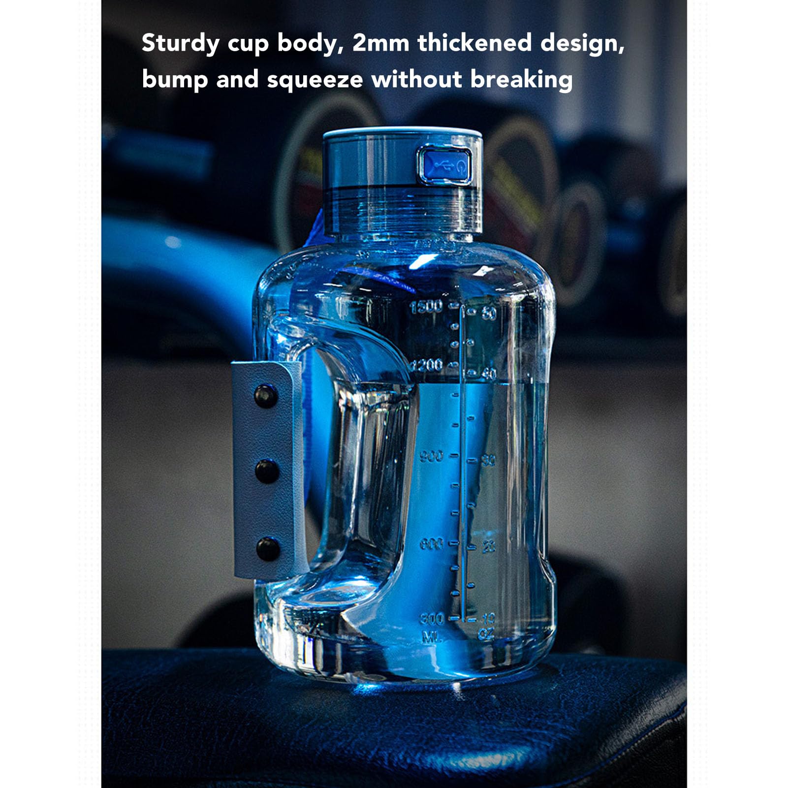 1,5 L Hydrogen Water Bottle, Générateur de Bouteille D'eau D'hydrogène Portable avec Technologie SPE PEM, Bouteille D'hydrogène Rechargeable de 1500 Ml ou Voyage à (Noir frêne)