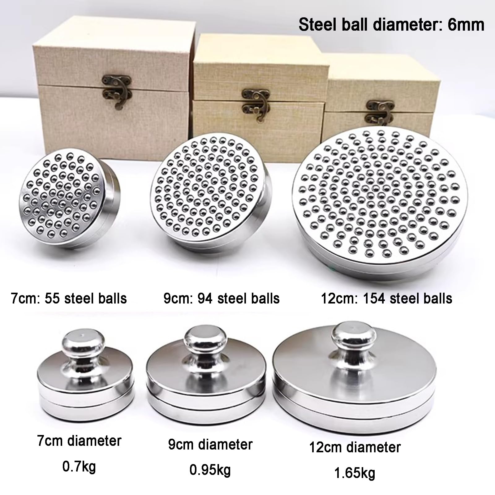 Pressa per Stampa a Blocchi Baren, Pressa per Stampa a Sfere in Acciaio Inox a Forma di Fungo, Diametro 9cm, Pressione Uniforme, per Linoleografia, Scrapbooking E Altri Lavori Artigianali