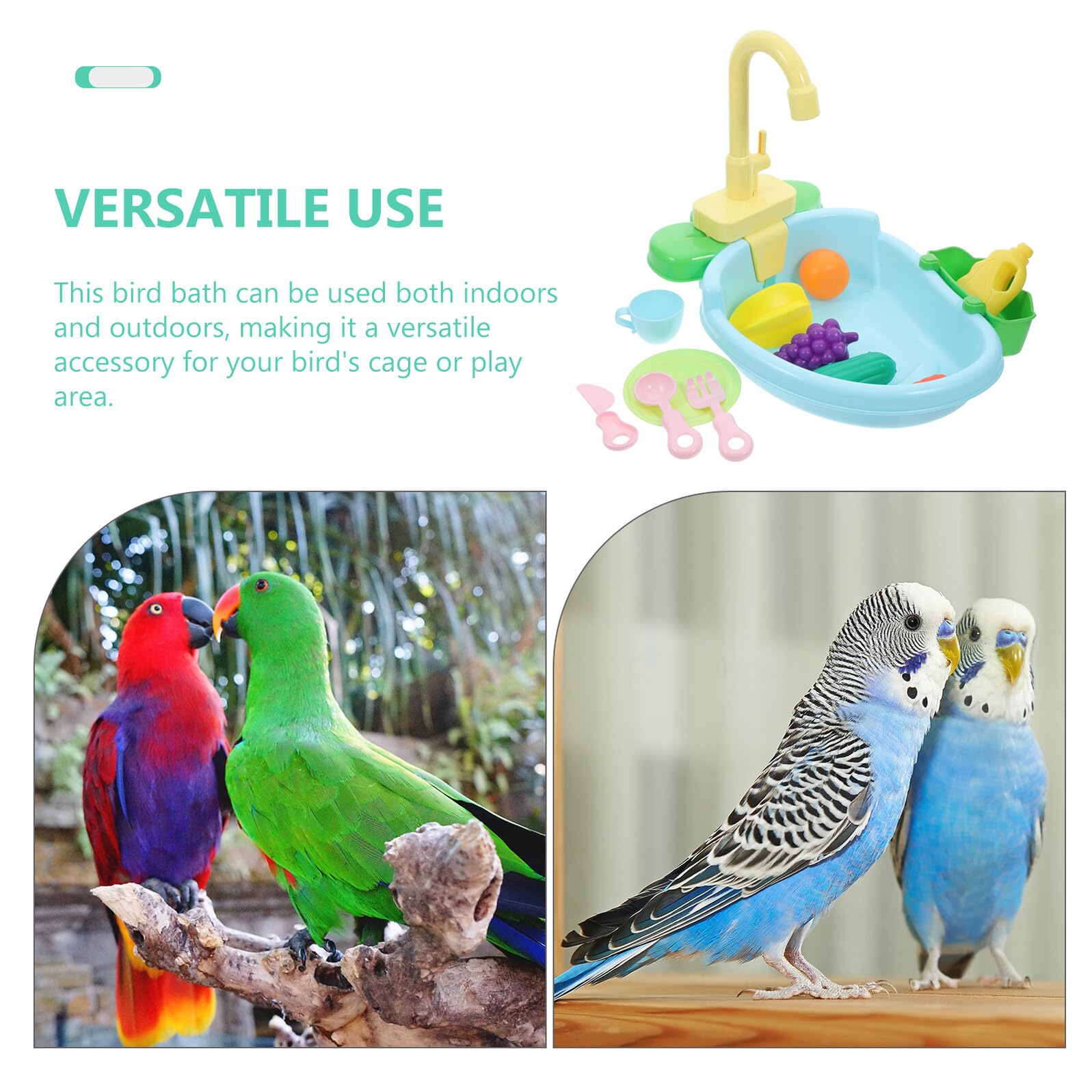 1 Set Accessori per Uccelli da per Pappagalli Doccia per Uccelli per Pappagalli Bagni per Uccelli per Gabbie Doccia per Pappagalli per Pappagalli