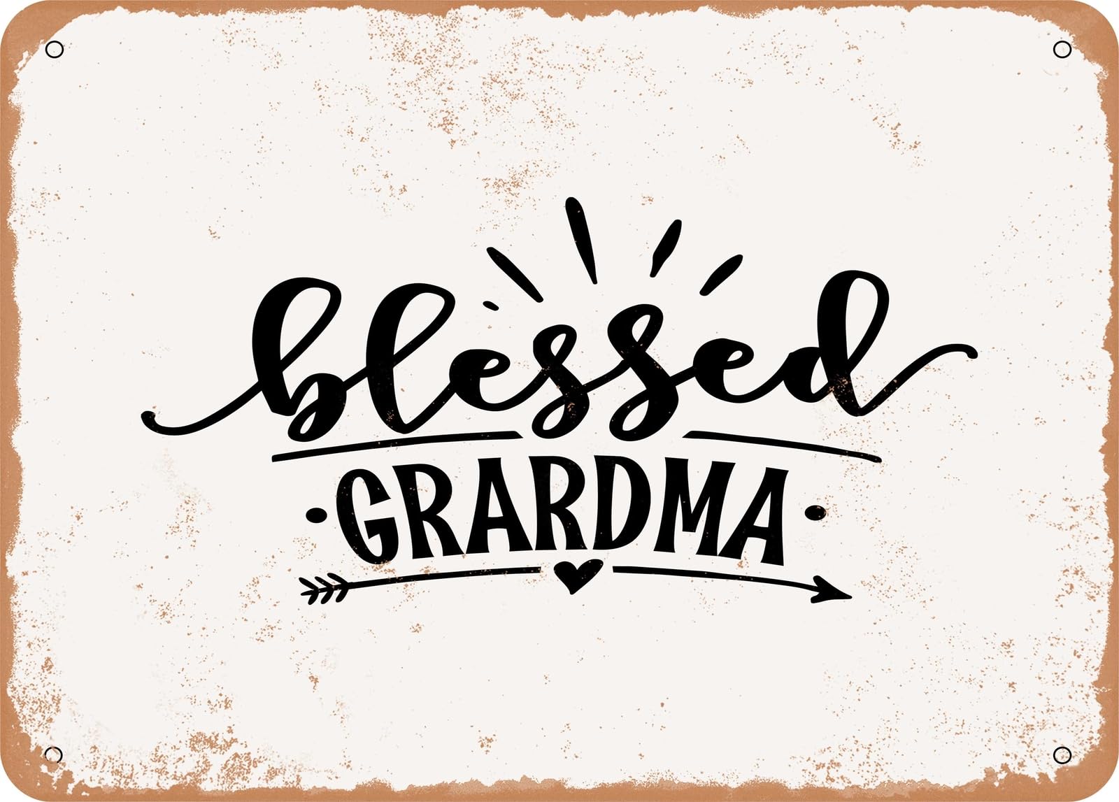 Metal Sign - Blessed Grandma - 7 - Vintage Look Sign home decor