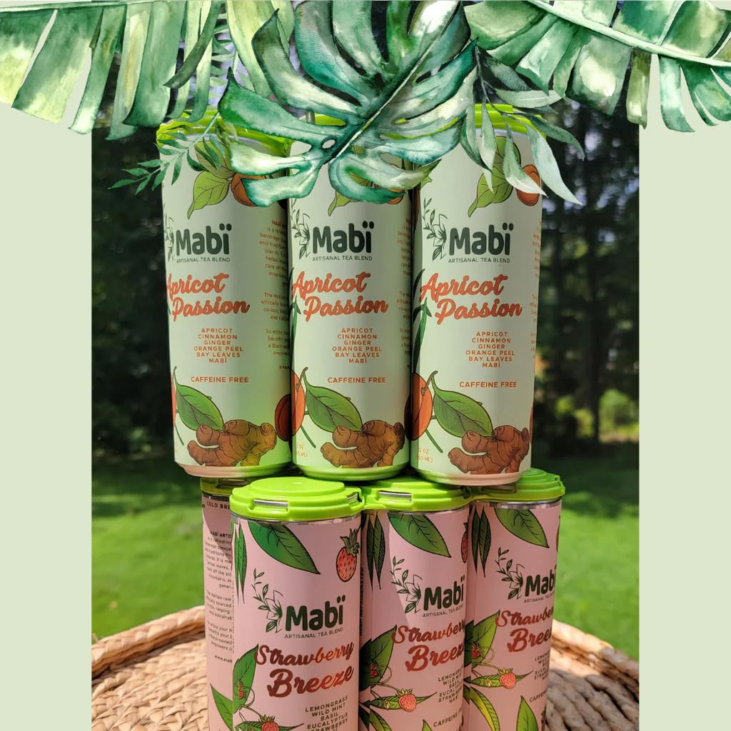 Strawberry Breeze and Apricot Passion cold brew herbal and spice tea mixed 12pk