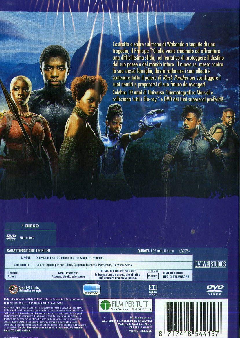 Black Panther 10° Anniversario Marvel Studios (DVD)
