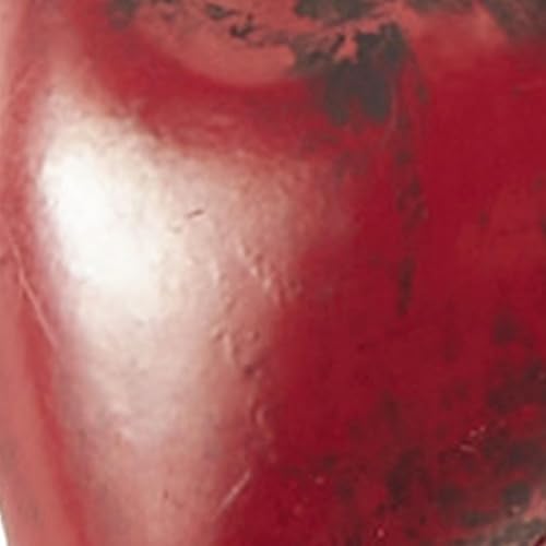 Miniatura 10 de Deco 79 Campana decorativa de corazón de metal con cuerda para colgar de yute, 4 x 2 x 35 pulgadas, rojo