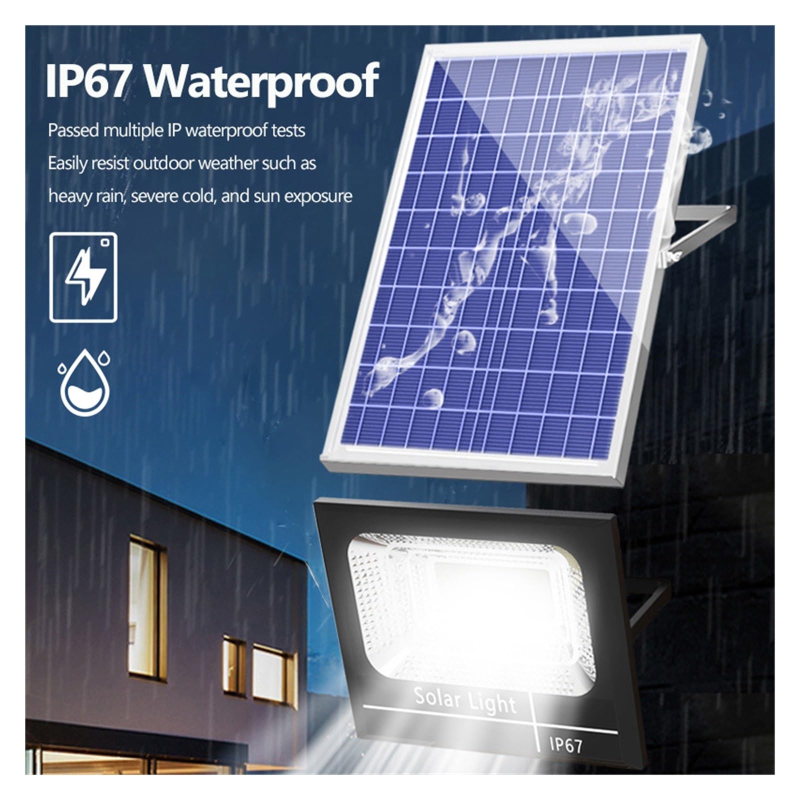 Focos exteriores, Proyectores Solares LED De 300W For Exteriores IP67, Impermeables, 353, Encendido/apagado Automático Con Control Remoto For Patio, Jardín, Camino Y(170 LEDs)