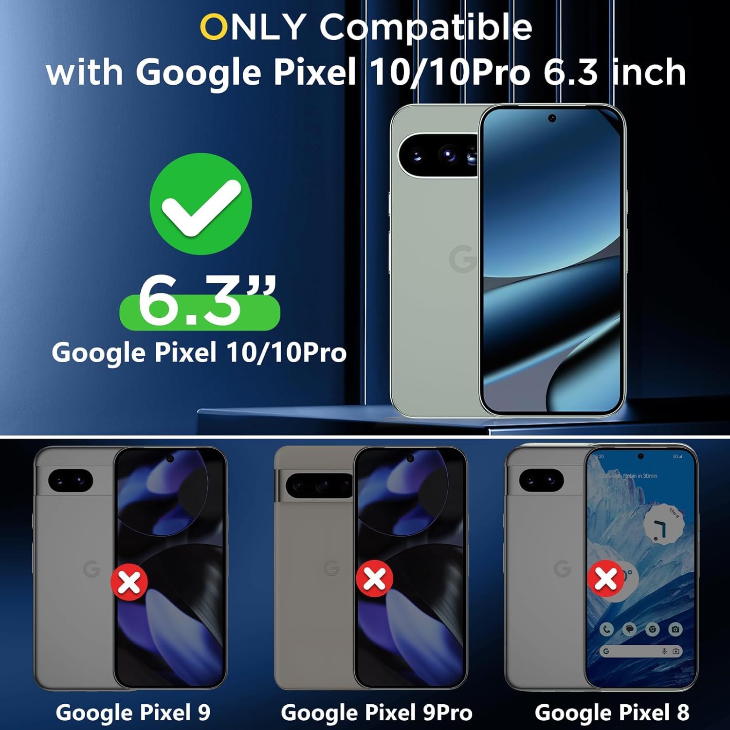 JGD PRODUCTS Magnetic Case for Pixel 10 5G Compatible with MagSafe, Shockproof Phone Bumper Cover, Anti-Scratch Clear Back (Clear) — Amazon image 2