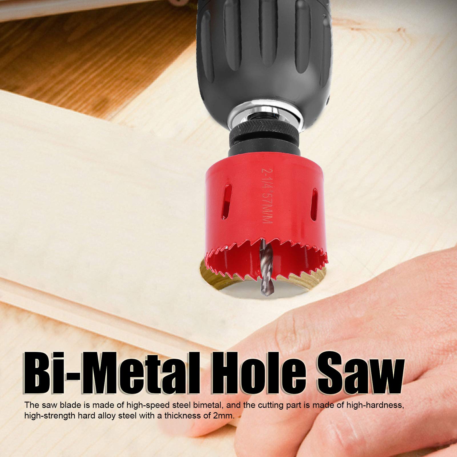 RiToEasysports Juego de 17 sierras de corona bimetálicas, alta durabilidad y multiusos, hojas de sierra de acero rápido, para metal madera PVC profesionales bricolaje construcción