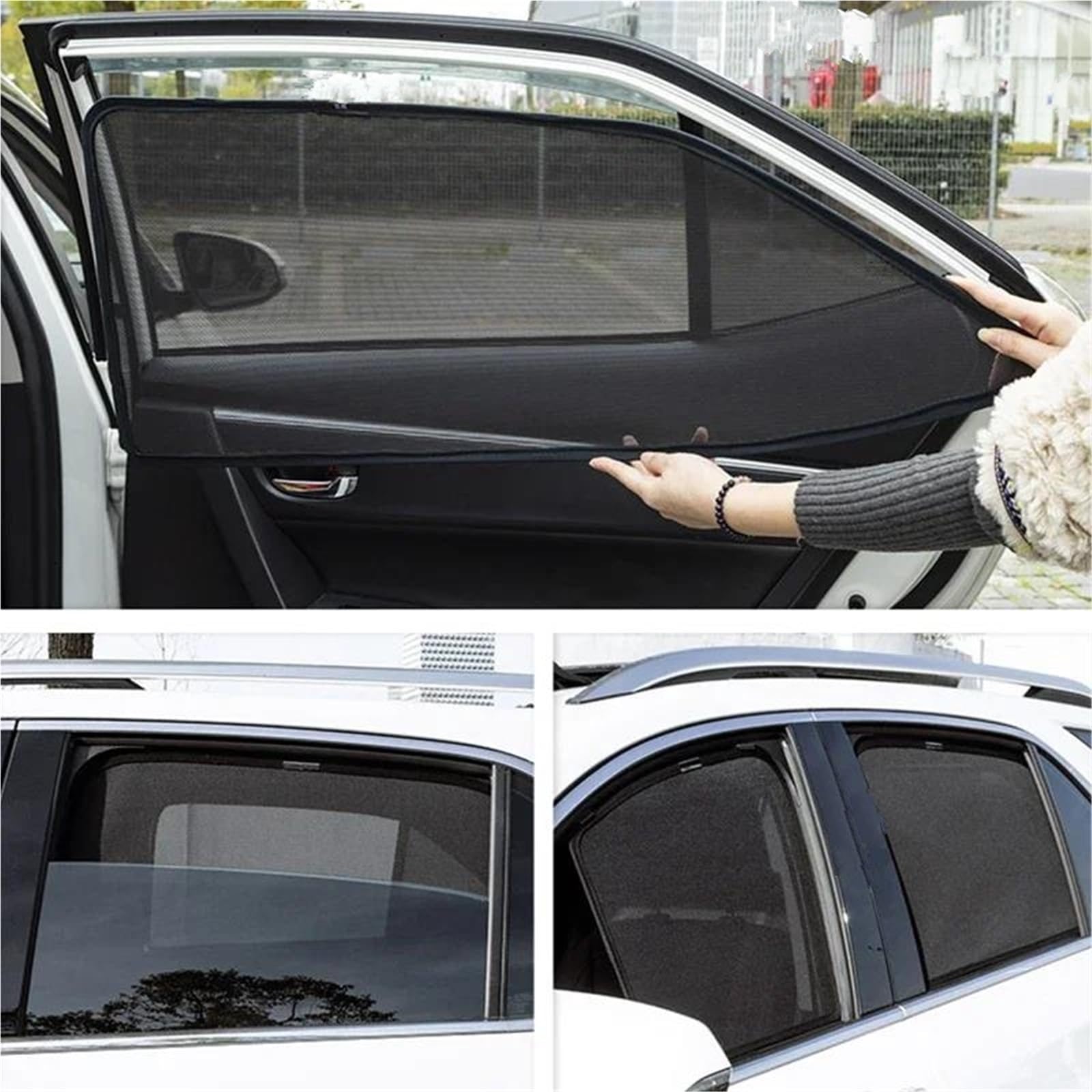 Parasol Coche Para Toyota Para Corolla Para Touring Sports Estate 2024-2020 Parasol Magnético Para Ventana Coche Parasol Visera Malla Protectora Para Niños Coche Parasoles(Triangular Window)