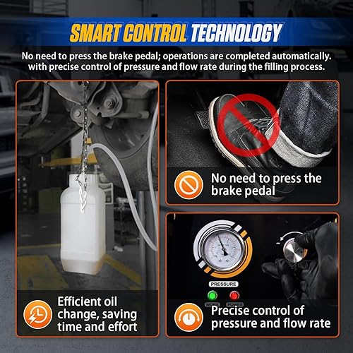 Miniatura 2 de Kit automático de purga de frenos, máquina de purga de líquido de frenos de 110 V, kit de purga de frenos completamente automático, operación de una