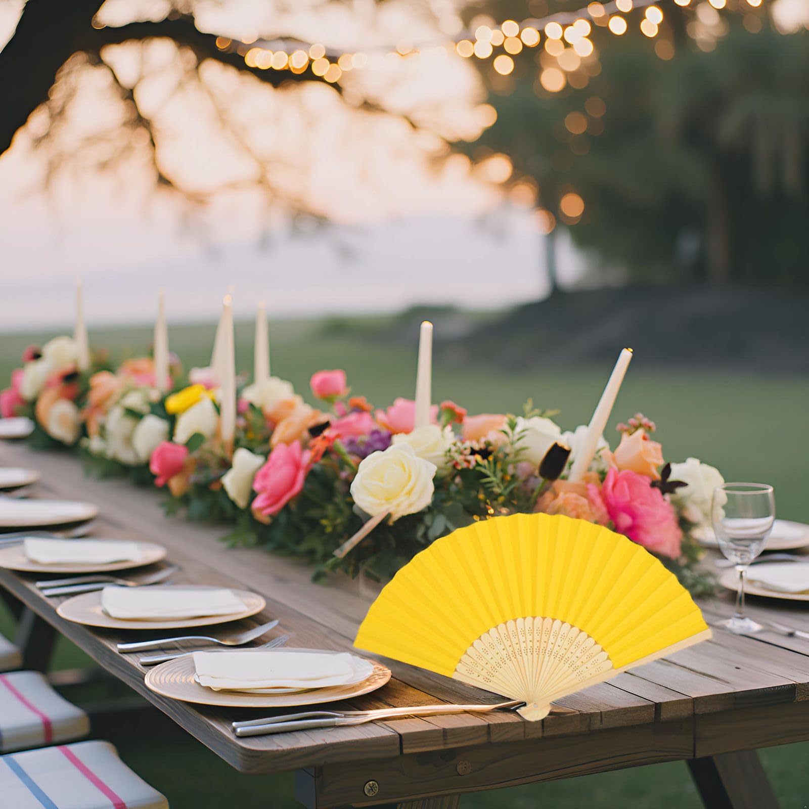 Amazon.com: Bestage 12 Packs 8.3 Inch Lemon Yellow Folding