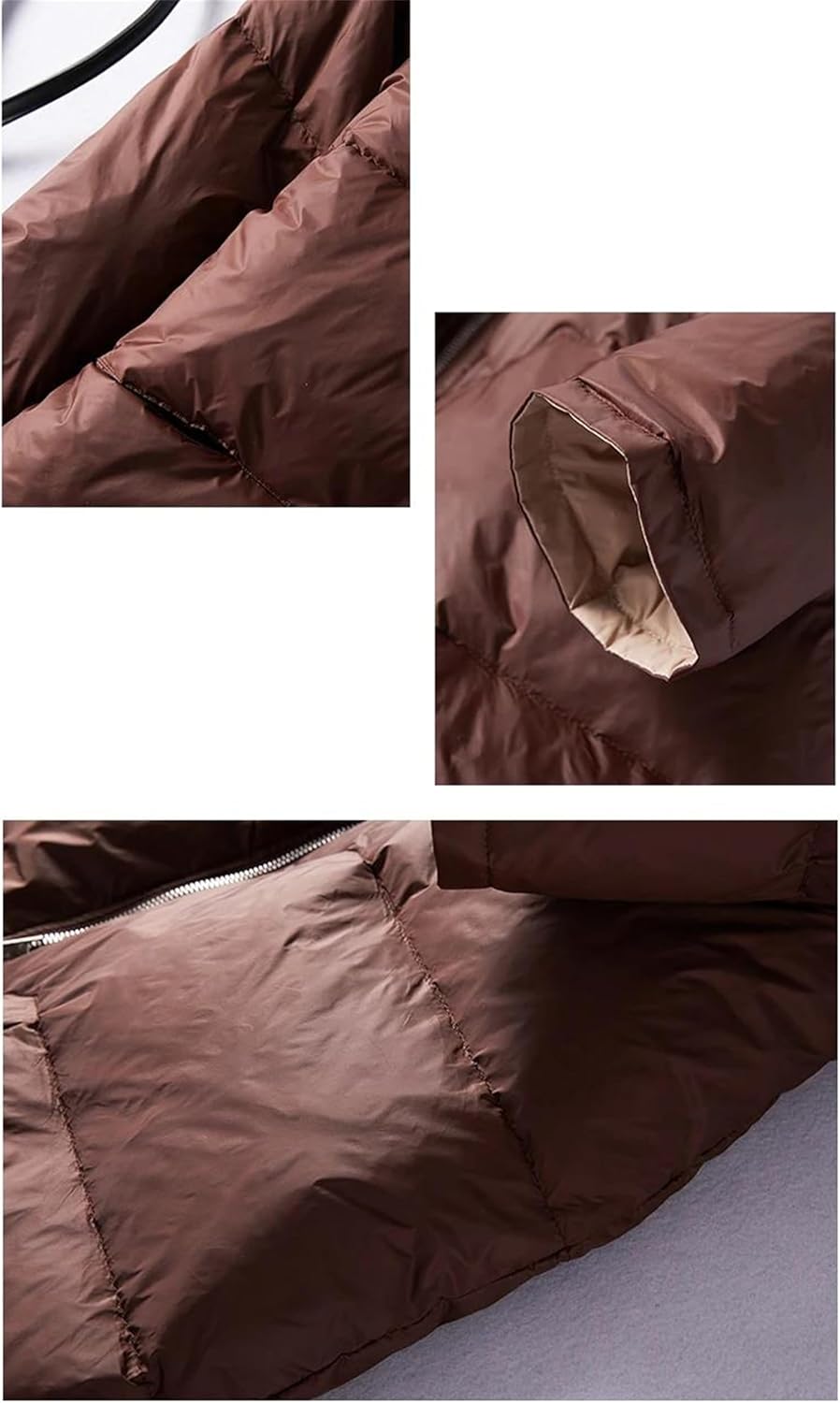 Women's Winter Long Baseball Down Jacket – Loose Duck Down Puffer Coat, Warm Parka Outerwear