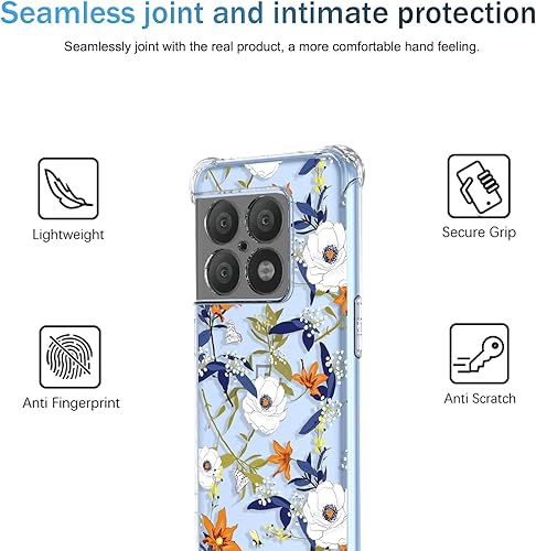 Miniatura 3 de Funda transparente para OnePlus 10 Pro, transparente, colorida, delgada, suave, TPU a prueba de golpes, antiarañazos, funda protectora para OnePlus