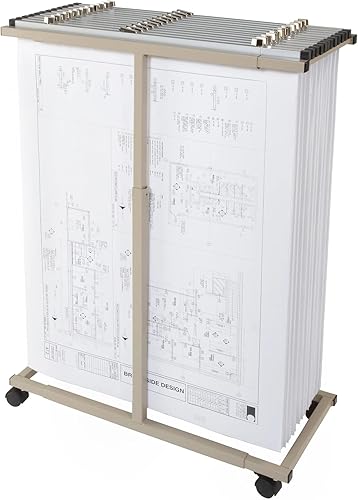 Estante Brookside Design para guardar dibujos técnicos, Beige