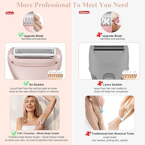 Miniatura 6 de EURYBIAS Afeitadora eléctrica 2 en 1 para mujer